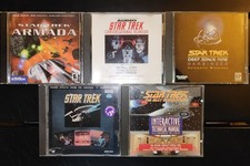 Star Trek Armada DS9 Harbinger Klingon PC 5 Disk Lot w/ Manuals Activision picture
