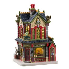 Lemax Spooky Town Halloween Village Terror Tavern with Skeleton in Window 45213 picture