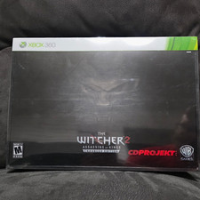 The Witcher 2 Dark Edition Xbox 360 COMPLETE CIB + Preorder Wolf Keychain Rare picture