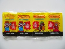 1990 Topps Euro Nintendo Super Mario Bros bubble gum game empty pack wrappers picture
