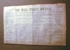 Rare Original 1932 Wall Street Journal printed at depths of the GREAT DEPRESSION picture