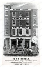 Philadelphia Pennsylvania 1844 Wines Liquors Wholesale Shop Standard Postcard picture