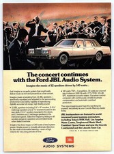 Ford JBL Audio System Vintage Magazine Print Ad 8x10
