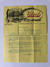 Vtg 1921 Letterhead Boston MA HL Hildreth Velvet Candy monkey building vignette picture
