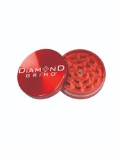 Diamond Grind 2 part Herb Grinder Red 2.25
