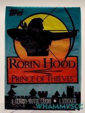 1991 TOPPS ROBIN HOOD PRINCE OF THIEVES MOVIE TRADING CARDS PACK kevin costner  picture