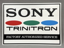 SONY Trinitron CRT TV Authorized Repair Sign Ad Store Display Television Shop picture