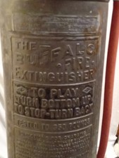 Antique, The Buffalo Fire Extinguisher Brass/Copper 1920-1930s No. 129448 picture