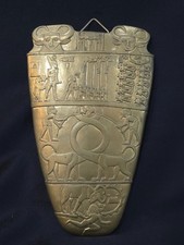 Authentic Ancient Egyptian Antiques Narmer Palette Stone Plaque Double Sided BC picture
