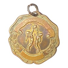 1947 1948 Basketball 2nd Place Medal Pendant Award High School Vintage C965 picture