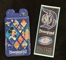 Disneyland Diamond 60th Pressed 1955 Wheat Penny In Book Holder w/ 39 coins picture