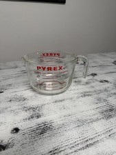 Vintage PYREX 8 Cup XL Glass 64oz Red Measuring Cup USA Large #16 picture
