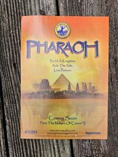 Pharaoh PC Classic Game Big Box Promo 1999 Ad Art Print Wall Poster picture