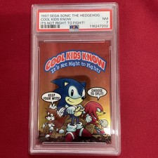 Graded PSA 7 1997 SEGA Sonic The Hedgehog Cool Kids Know It’s Not Right To Fight picture