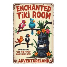 Single Piece, Tin Metal Signs Home Décor Enchanted Tiki Room: Classic Wall Art,  picture