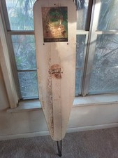 Vintage 1951 J.R. Clark RID-JID Wooden Ironing Board Rustic Laundry Room Display picture