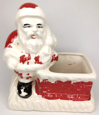 Napco Santa Chimney Christmas Planter Made In Japan Vintage 1950s picture