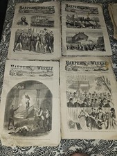 1866 Harpers Weekly Lot 4 Full Issues Civil War Reconstr Portland Fire Johnson picture