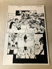 SHADOWMAN #8 original comic art VALIANT 1997 beast voodoo battle NETTIE JOSEY picture