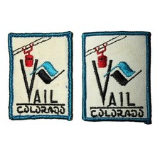 Vintage 70s Vail Ski Resort Chairlift Patches Qty 2 picture