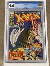 The X-Men #64 Silver Age Marvel Comic Book CGC 9.4 Universal OW-W 1st Sunfire 🔥 picture