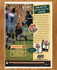 VR Soccer '96 Sports - Video Game Print Ad / Poster Promo Art 1996 picture