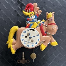 Antique Woody Woodpecker Clock Rare 1959 As Is Very Nice With Key Not Working picture