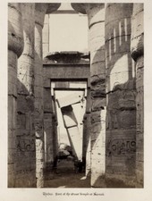 1860's PHOTO - EGYPT KARNAK BEDFORD - GHREAT TEMPLE picture