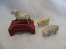 Antique German Putz Sheep & Bridge Christmas Nativity picture