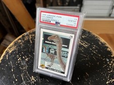 1993 Topps PSA 10 Jurassic Park Movie Stickers Card #4 Gallimimus JP Dinosaur picture