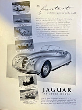 1952 Vintage Magazine Advertisement Jaguar XK Super Sports picture