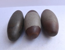 Original Shiva Lingam Stone 3 Pcs Lot Narmada River Pious Attrective Lingam-4266 picture