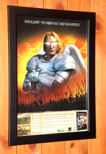 Warrior Kings Battles PC Windows Mini Old Promotional Sheet Poster / Ad Page Framed picture