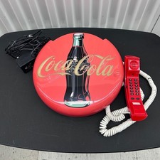 Vintage 1996 Coca-Cola Neon Style Wall Tabletop Corded Telephone Longwood Red picture