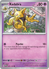 KADABRA C 081/167 TWILIGHT MASQUERADE POKEMON LP picture