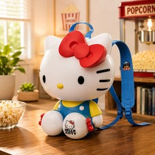 🎀NEW Hello Kitty Mini Silicone Backpack AMC Theaters Popcorn Bucket Sanrio NIB picture