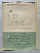 Vintage 1949 Norman Rockwell Four Seasons Calendar Henry Vogeler COMPLETE picture