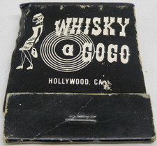Whisky a GO GO Club Hollywood Los Angeles California Sunset Blvd FULL Matchbook picture