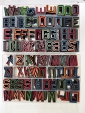 Vintage 1940’s Children Alphabet Letters- Big LOT for Crafts, Signage, Art picture