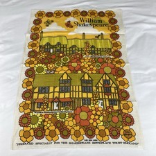 Vintage Pure Irish Linen Shakespeare, Hathaway Cottage Julia Killingback Retro picture