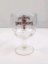 Vintage Swensen's Ice Cream Sundae Pedestal Dimple Glass Goblet Souvenir picture