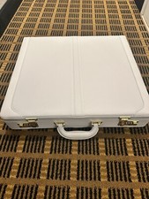 MASONIC OES HOJ DOI ALL WHITE HARD BRIEF CASE, ORDER OF EASTERN STAR BREIFCASE picture