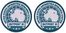 Antarctic Research Station Outpost 31 Patch | 2PC  iron on or Sew  3.5