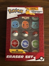 Pokemon 15Pk Erasers In Box NEW picture