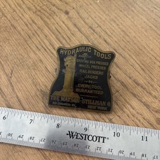 Rare Early Advertising Brass Clip - Watson Stillman Hydraulic Tools NY NY picture