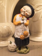 Vintage Debbee Thibault Pumpkin Lady Witch, 1999 Signed  #232/2500 picture