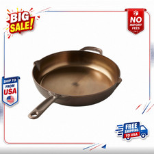 SALE Made In Seasoned Cast Iron Skillet 12'' Freeship USA picture