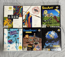 Classic Computer Game Bundle - A-Train SimAnt El-Fish RoboSport SimEarth Big Box picture