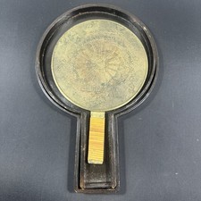 Vintage Antique Japanese Bronze Signed Hand Mirror Floral chrysanthemum Antique picture
