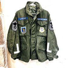 VTG M-65 War Time Field Jacket Vietnam Era XS Men Sergeant Major Patches picture